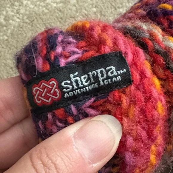 Vibrant Multicolor Knit Mittens - Picture 2 of 2